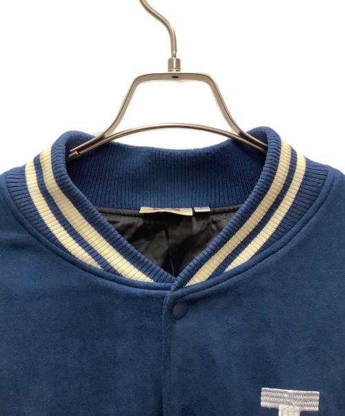 Cooperstown（クーパーズタウン）Cooperstown (クーパーズタウン) スタジャン ブルー×グレー サイズ:Lの古着・服飾アイテム