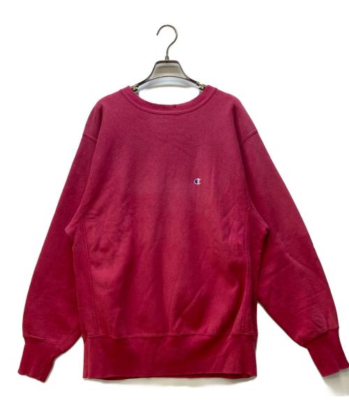 Champion REVERSE WEAVE（チャンピオン リバース ウィーブ）Champion REVERSE WEAVE (チャンピオン リバース ウィーブ) クルーネックスウェット ショッキングピンク サイズ:Lの古着・服飾アイテム