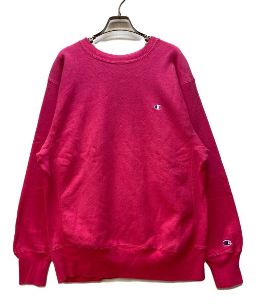 Champion REVERSE WEAVE（チャンピオン リバース ウィーブ）Champion REVERSE WEAVE (チャンピオン リバース ウィーブ) クルーネックスウェット ピンク サイズ:Lの古着・服飾アイテム