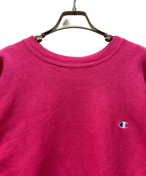 Champion REVERSE WEAVE（チャンピオン リバース ウィーブ）Champion REVERSE WEAVE (チャンピオン リバース ウィーブ) クルーネックスウェット ピンク サイズ:Lの古着・服飾アイテム