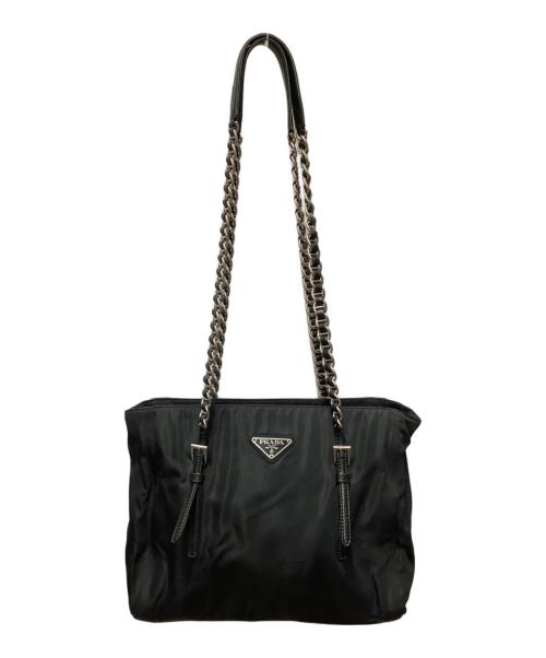 PRADA（プラダ）PRADA (プラダ) チェーンショルダーバッグ ブラックの古着・服飾アイテム