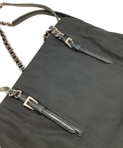 PRADA（プラダ）PRADA (プラダ) チェーンショルダーバッグ ブラックの古着・服飾アイテム