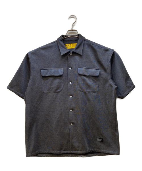 FAT（エフエーティー）FAT (エフエーティー) 半袖シャツ ブルー×イエロー サイズ:Lの古着・服飾アイテム