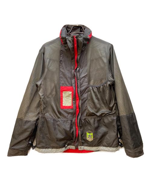 Columbia（コロンビア）Columbia (コロンビア) ナイロンジャケット レッド×グレー サイズ:Mの古着・服飾アイテム