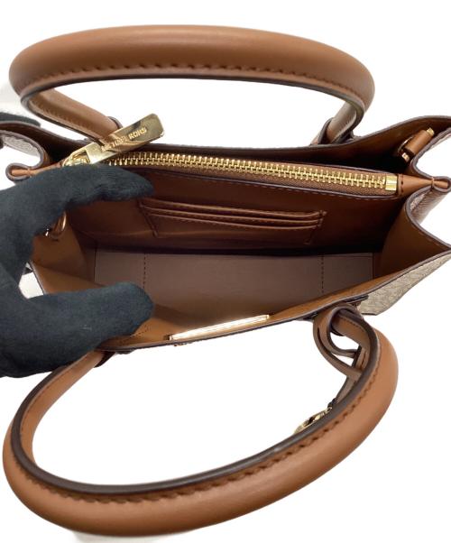 MICHAEL KORS（マイケル・コース）MICHAEL KORS (マイケル・コース) 2WAYバッグ アイボリー×ブラウンの古着・服飾アイテム