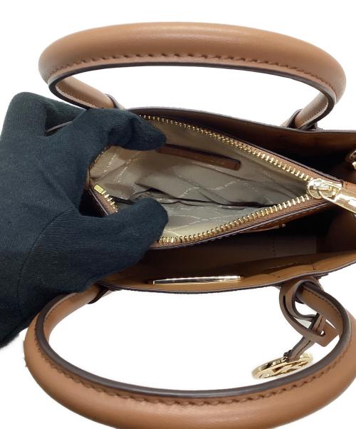 MICHAEL KORS（マイケル・コース）MICHAEL KORS (マイケル・コース) 2WAYバッグ アイボリー×ブラウンの古着・服飾アイテム