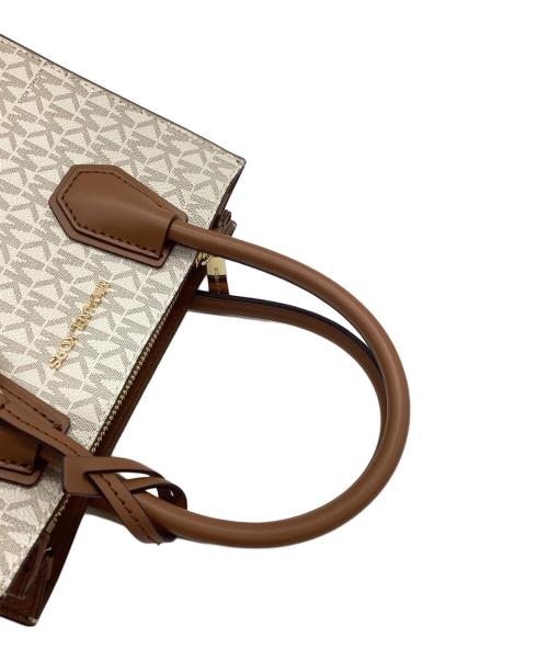 MICHAEL KORS（マイケル・コース）MICHAEL KORS (マイケル・コース) 2WAYバッグ アイボリー×ブラウンの古着・服飾アイテム