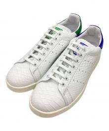 adidas（アディダス）の古着「ローカットスニーカー/Stan Smith Recon Italian Crocodile "Cloud White"」｜ホワイト×グリーン×ブルー