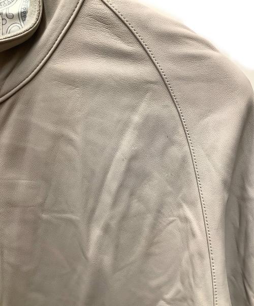 EVISEN（エビセン）EVISEN (エビセン) ラムレザージャケット ベージュ サイズ:Lの古着・服飾アイテム