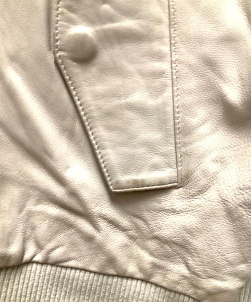 EVISEN（エビセン）EVISEN (エビセン) ラムレザージャケット ベージュ サイズ:Lの古着・服飾アイテム