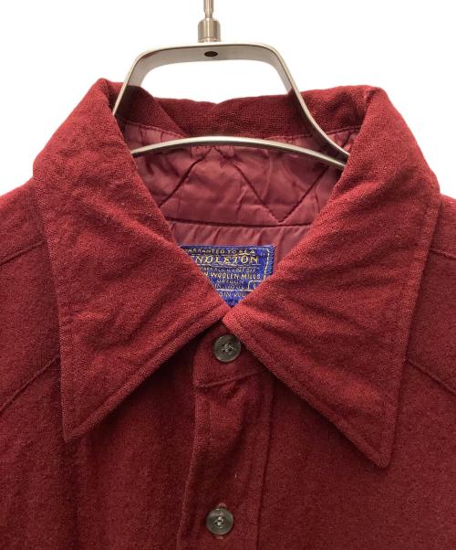PENDLETON（ペンドルトン）PENDLETON (ペンドルトン) ウールシャツ ワインレッド サイズ:Lの古着・服飾アイテム