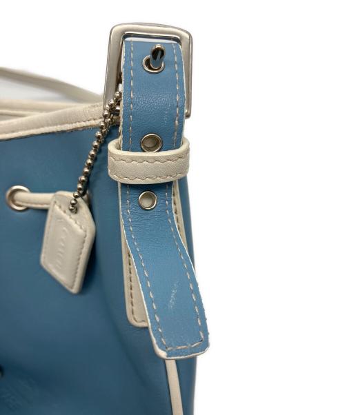 COACH（コーチ）COACH (コーチ) 巾着ショルダーバッグ スカイブルーの古着・服飾アイテム