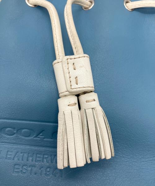 COACH（コーチ）COACH (コーチ) 巾着ショルダーバッグ スカイブルーの古着・服飾アイテム