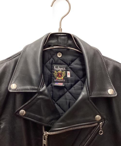 Schott（ショット）Schott (ショット) ダブルライダースジャケット/7007/カウハイド/エポレット無 ブラック サイズ:38の古着・服飾アイテム