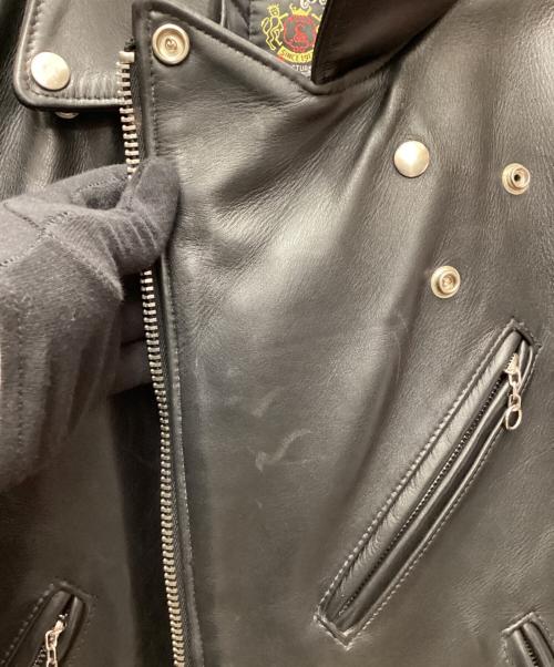 Schott（ショット）Schott (ショット) ダブルライダースジャケット/7007/カウハイド/エポレット無 ブラック サイズ:38の古着・服飾アイテム