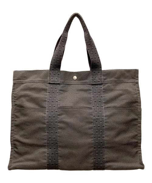 HERMES（エルメス）HERMES (エルメス) トートバッグ/エールラインGM ブラック×グレーの古着・服飾アイテム