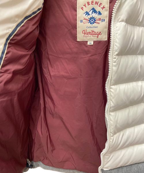 Pyrenex（ピレネックス）Pyrenex (ピレネックス) ダウンジャケット ホワイト×グレー サイズ:ｓの古着・服飾アイテム