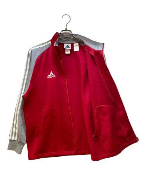 adidas（アディダス）adidas (アディダス) トラックジャケット/00年代 国旗タグ  レッド×グレー サイズ:Lの古着・服飾アイテム