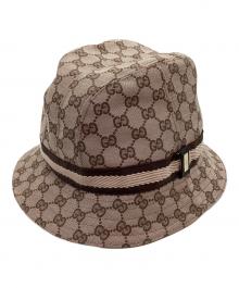 GUCCI（グッチ）の古着「バケットハット/GGキャンバス」｜ライトピンク