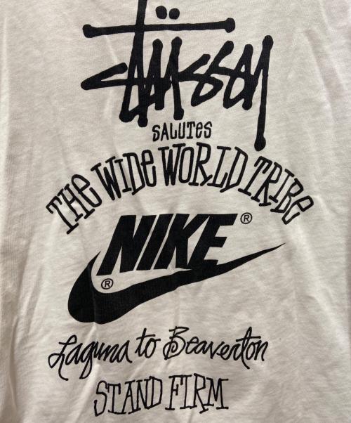 NIKE（ナイキ）NIKE (ナイキ) stussy (ステューシー) 半袖カットソー ホワイト サイズ:Sの古着・服飾アイテム