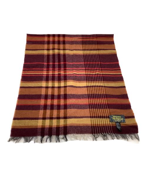 Vivienne Westwood（ヴィヴィアンウエストウッド）Vivienne Westwood (ヴィヴィアンウエストウッド) ストール ブラウン×ベージュの古着・服飾アイテム