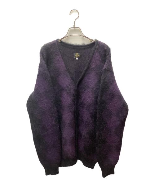 Needles（ニードルズ）Needles (ニードルズ) 厚手カーディガン パープル×ブラック サイズ:Mの古着・服飾アイテム