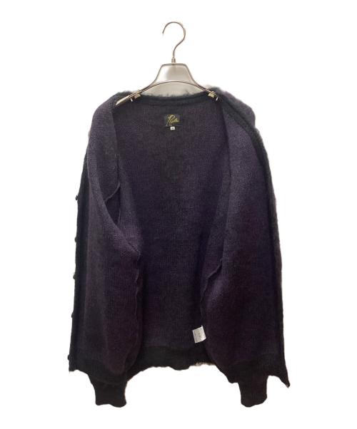 Needles（ニードルズ）Needles (ニードルズ) 厚手カーディガン パープル×ブラック サイズ:Mの古着・服飾アイテム