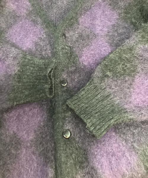 Needles（ニードルズ）Needles (ニードルズ) 厚手カーディガン パープル×ブラック サイズ:Mの古着・服飾アイテム