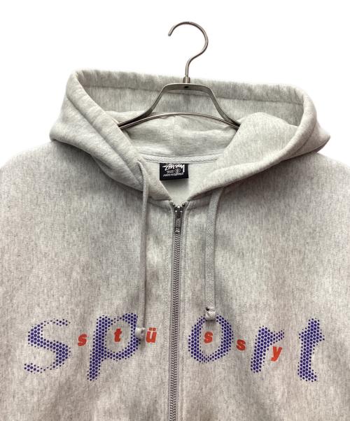 stussy（ステューシー）stussy (ステューシー) Dot Sport Zip Hoodie グレー サイズ:Sの古着・服飾アイテム