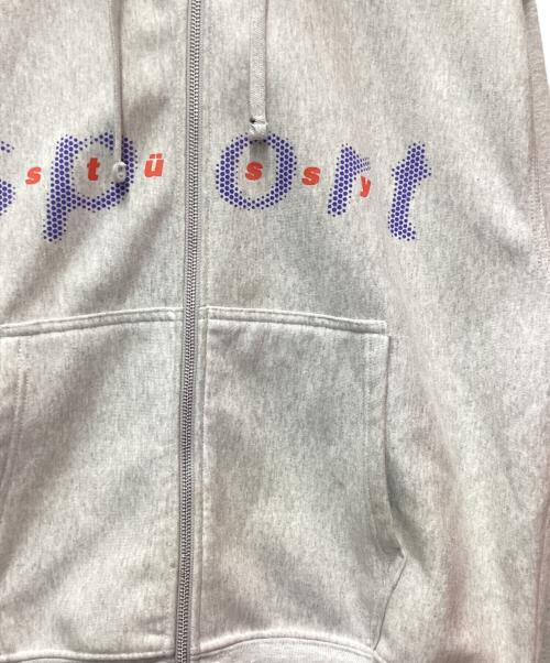 stussy（ステューシー）stussy (ステューシー) Dot Sport Zip Hoodie グレー サイズ:Sの古着・服飾アイテム