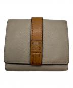LOEWEロエベ）の古着「3つ折り財布」｜グレー×ブラウン