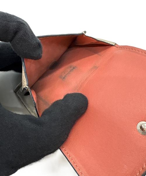 LOEWE（ロエベ）LOEWE (ロエベ) 3つ折り財布 グレー×ブラウンの古着・服飾アイテム