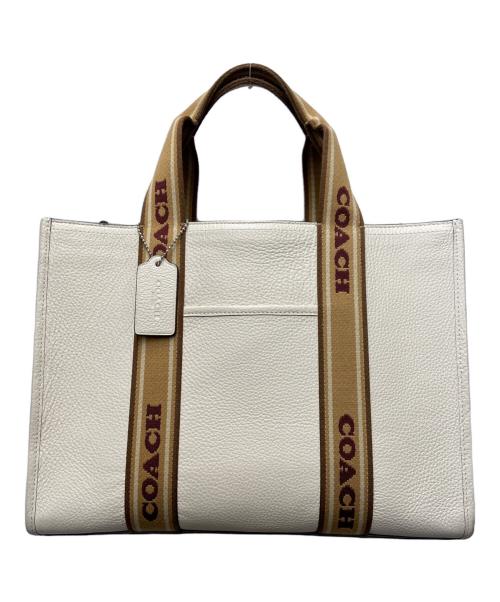 COACH（コーチ）COACH (コーチ) ハンドバッグ アイボリー×ブラウンの古着・服飾アイテム