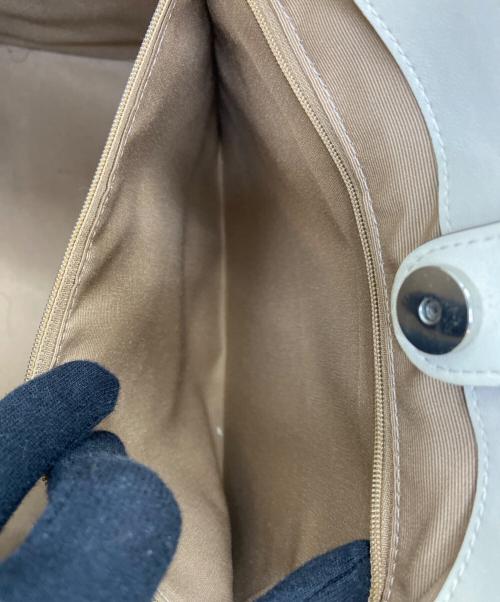 COACH（コーチ）COACH (コーチ) ハンドバッグ アイボリー×ブラウンの古着・服飾アイテム