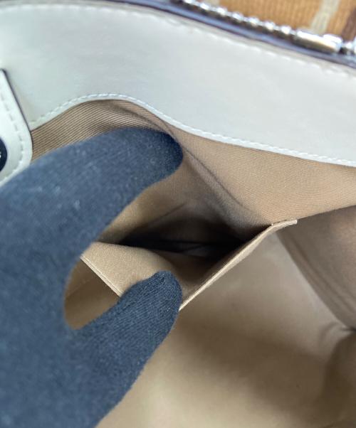 COACH（コーチ）COACH (コーチ) ハンドバッグ アイボリー×ブラウンの古着・服飾アイテム