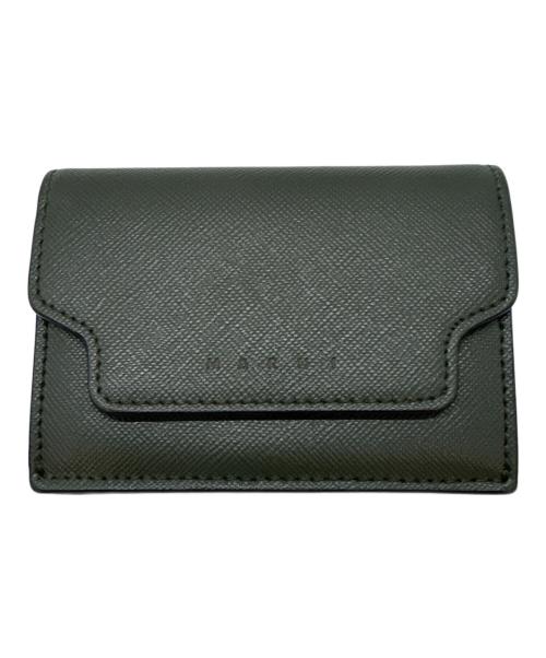 MARNI（マルニ）MARNI (マルニ) 3つ折り財布 オリーブの古着・服飾アイテム