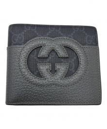 GUCCI（グッチ）の古着「2つ折り財布/ニューバスケット」｜ブラック