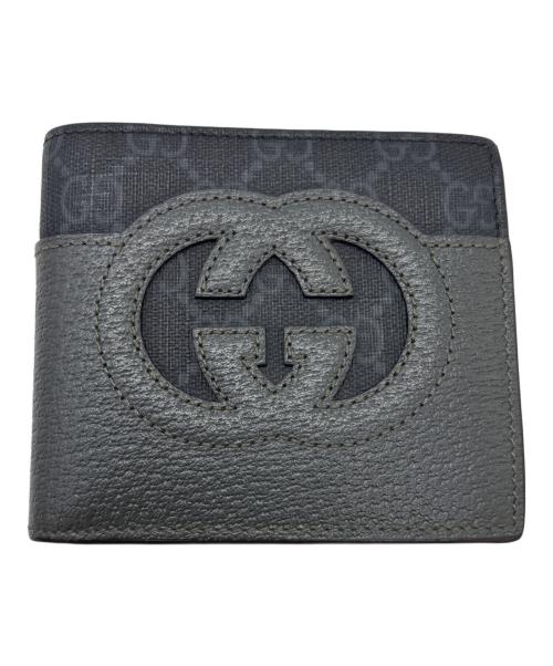 GUCCI（グッチ）GUCCI (グッチ) 2つ折り財布/ニューバスケット ブラックの古着・服飾アイテム