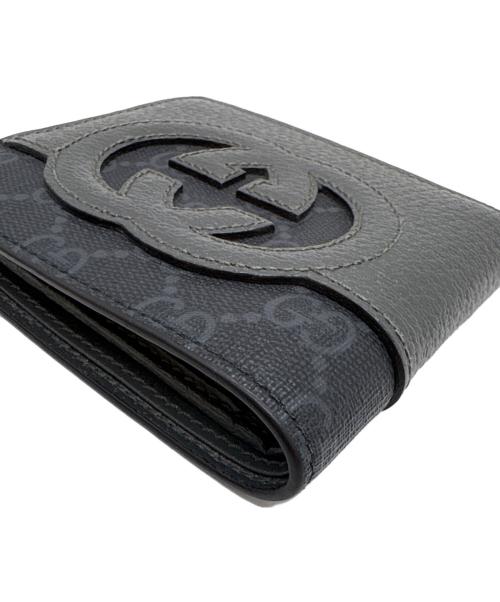 GUCCI（グッチ）GUCCI (グッチ) 2つ折り財布/ニューバスケット ブラックの古着・服飾アイテム