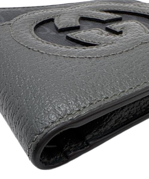 GUCCI（グッチ）GUCCI (グッチ) 2つ折り財布/ニューバスケット ブラックの古着・服飾アイテム