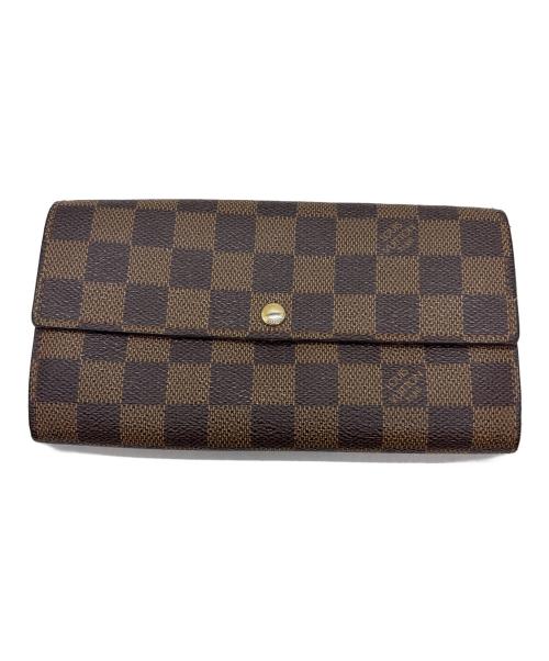 LOUIS VUITTON（ルイ ヴィトン）LOUIS VUITTON (ルイ ヴィトン) 長財布/ダミエ・ポルトフォイユ・サラ ブラウンの古着・服飾アイテム