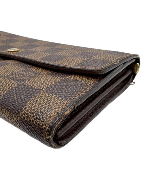LOUIS VUITTON（ルイ ヴィトン）LOUIS VUITTON (ルイ ヴィトン) 長財布/ダミエ・ポルトフォイユ・サラ ブラウンの古着・服飾アイテム