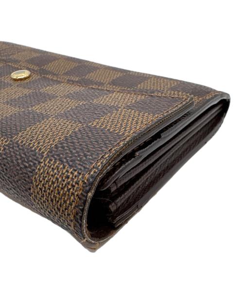 LOUIS VUITTON（ルイ ヴィトン）LOUIS VUITTON (ルイ ヴィトン) 長財布/ダミエ・ポルトフォイユ・サラ ブラウンの古着・服飾アイテム