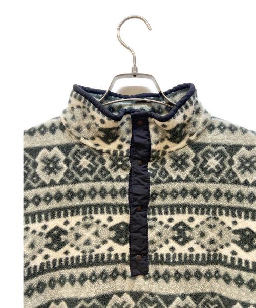 L.L.Bean（エルエルビーン）L.L.Bean (エルエルビーン) ハーフボタンフリーストップ グレー×ホワイト サイズ:Lの古着・服飾アイテム