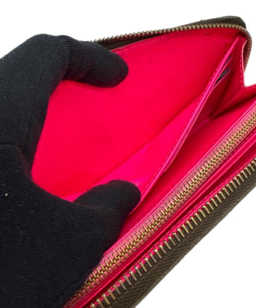 LOUIS VUITTON（ルイ ヴィトン）LOUIS VUITTON (ルイ ヴィトン) ラウンドファスナー財布/モノグラム・グラフティ・ジッピー ウォレット ショッキングピンク・ブラウンの古着・服飾アイテム
