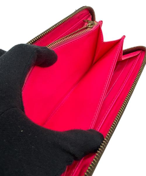 LOUIS VUITTON（ルイ ヴィトン）LOUIS VUITTON (ルイ ヴィトン) ラウンドファスナー財布/モノグラム・グラフティ・ジッピー ウォレット ショッキングピンク・ブラウンの古着・服飾アイテム