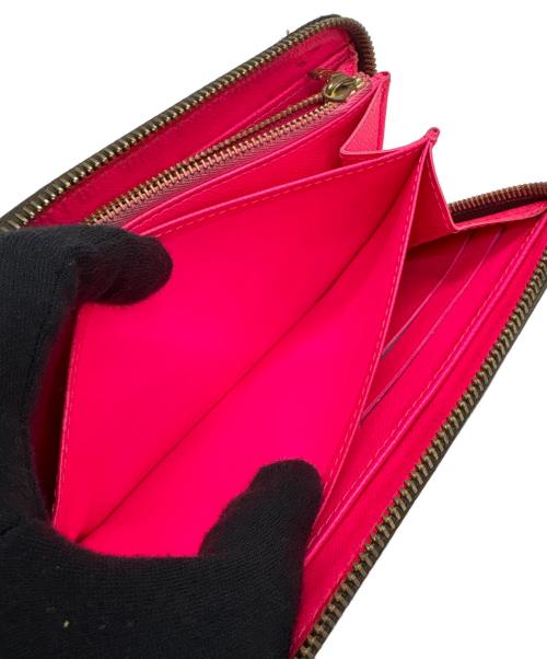 LOUIS VUITTON（ルイ ヴィトン）LOUIS VUITTON (ルイ ヴィトン) ラウンドファスナー財布/モノグラム・グラフティ・ジッピー ウォレット ショッキングピンク・ブラウンの古着・服飾アイテム