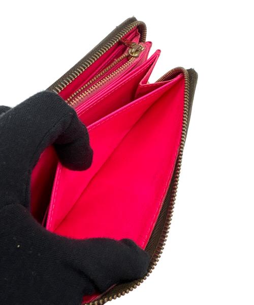 LOUIS VUITTON（ルイ ヴィトン）LOUIS VUITTON (ルイ ヴィトン) ラウンドファスナー財布/モノグラム・グラフティ・ジッピー ウォレット ショッキングピンク・ブラウンの古着・服飾アイテム