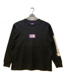 THE NORTHFACE PURPLELABEL（ザ・ノースフェイス パープルレーベル）の古着「長袖カットソー/8oz L/S Logo Tee」｜ブラック