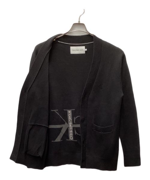 Calvin Klein Jeans（カルバンクラインジーンズ）Calvin Klein Jeans (カルバンクラインジーンズ) 厚手カーディガン ブラック サイズ:Sの古着・服飾アイテム